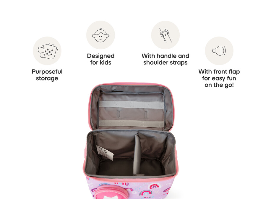 listen go-tas voor toniebox - pink over the rainbow