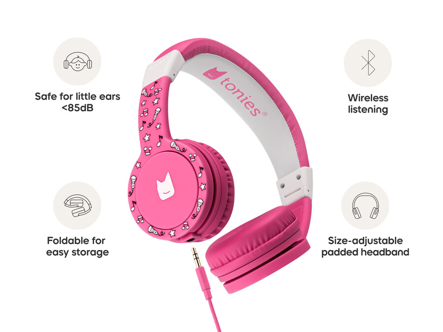 roze koptelefoon voor kinderen - toniebox 1