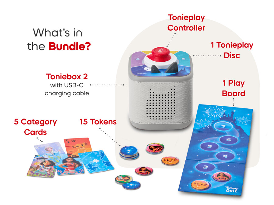 toniebox 2 disney-spelbundel - maangrijs