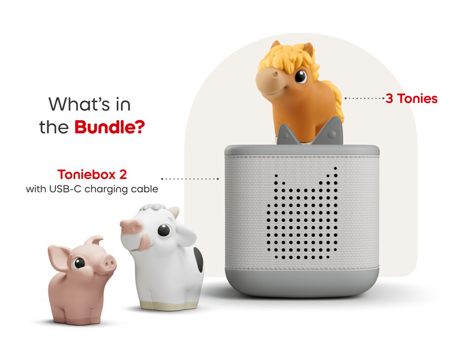 toniebox 2 mijn eerste tonies-bundel - maangrijs