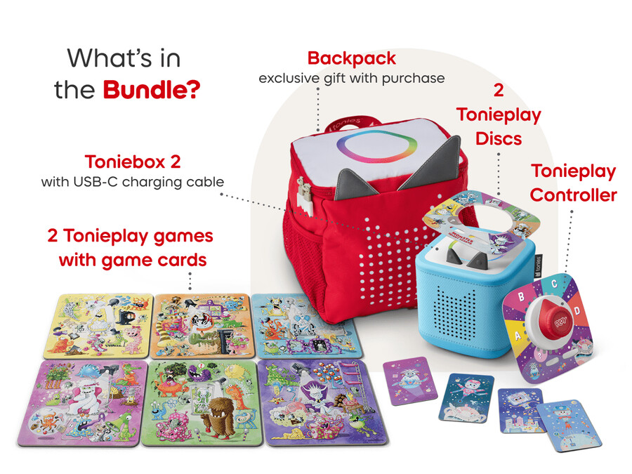 toniebox 2 tonies originals game bundle - hemelsblauw