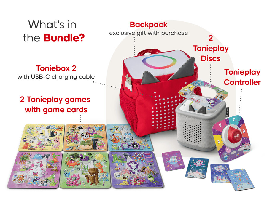 toniebox 2 tonies originals game bundle - maangrijs